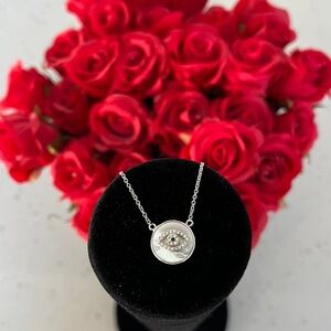 Evil eye 925 silver with mother of Pearl necklace